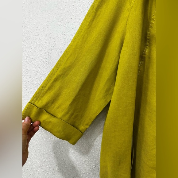 Talbots Pure Irish Linen Green Blazer Size Large - Picture 7 of 10